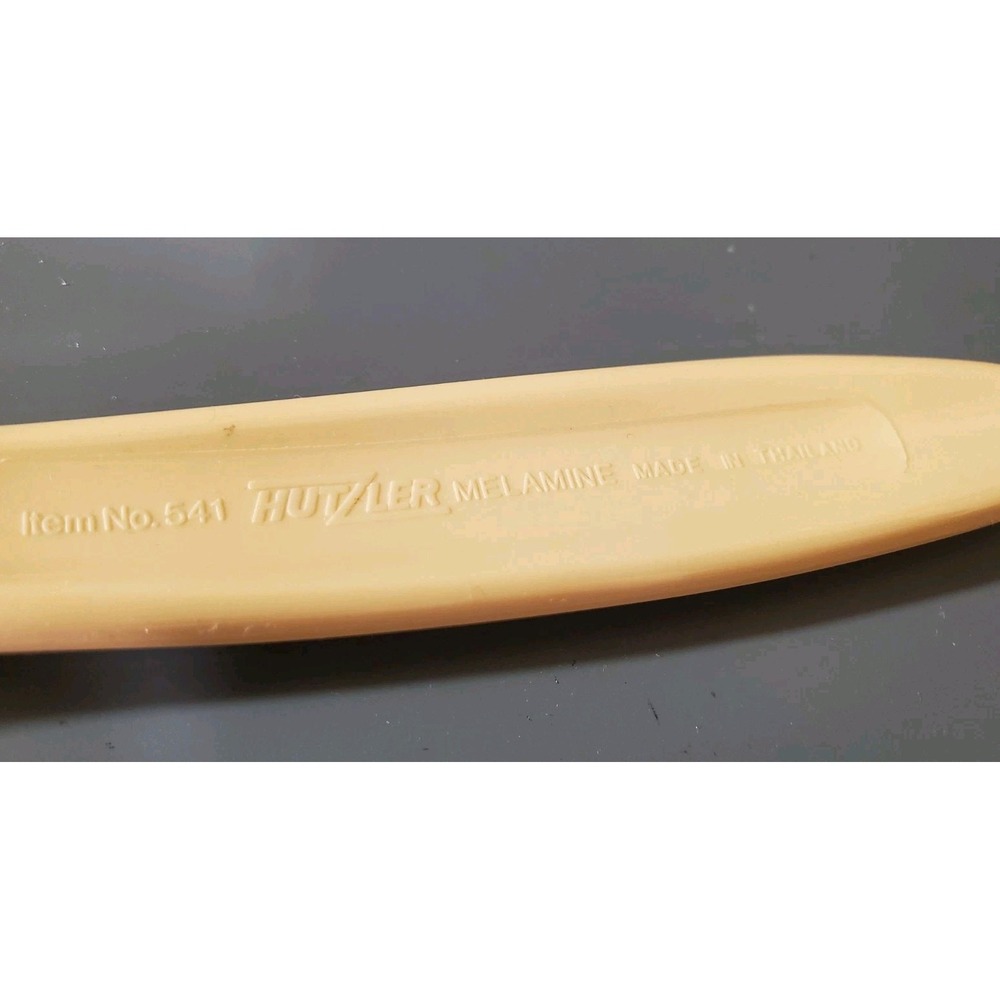 Hutzler Nylon Plastic Reinforced Cream Color Angled Slotted Cooking Spatula #541 - Picture 4 of 4